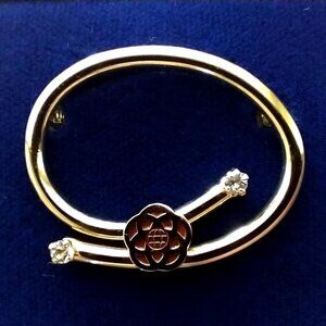 Vintage Disney Epcot Brooch Pin 80s Goldtone Unisex Signed Original Box